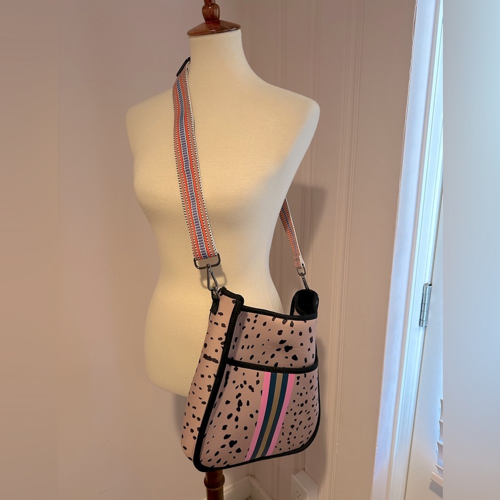 Leopard Neoprene Crossbody Bag